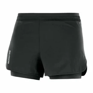 Spodenki Salomon Cross 2 in 1 W Deep Black - Spodnie sportowe damskie - miniaturka - grafika 1