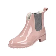 Kozaki damskie - Rieker Damskie kozaki P8280 Chelsea, Rose Rose Rose Len 31, 36 EU - miniaturka - grafika 1
