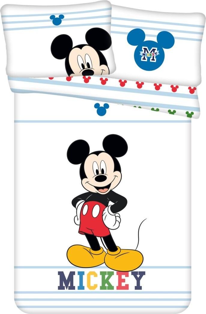 Pościel dziecięca Disney Mickey Mouse - poszwa na kołdrę 100x135 cm i poszewka na poduszkę 40x60 cm