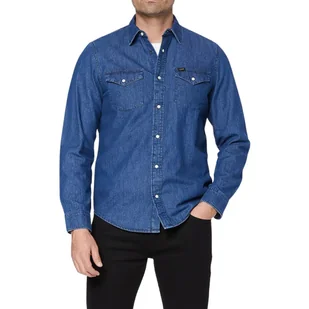 Koszula męska Lee Regular Fit granatowa jeansowa-S - Koszule męskie Koszula męska Lee Regular Fit granatowa jeansowa-S - Koszule męskie - miniaturka - grafika 1