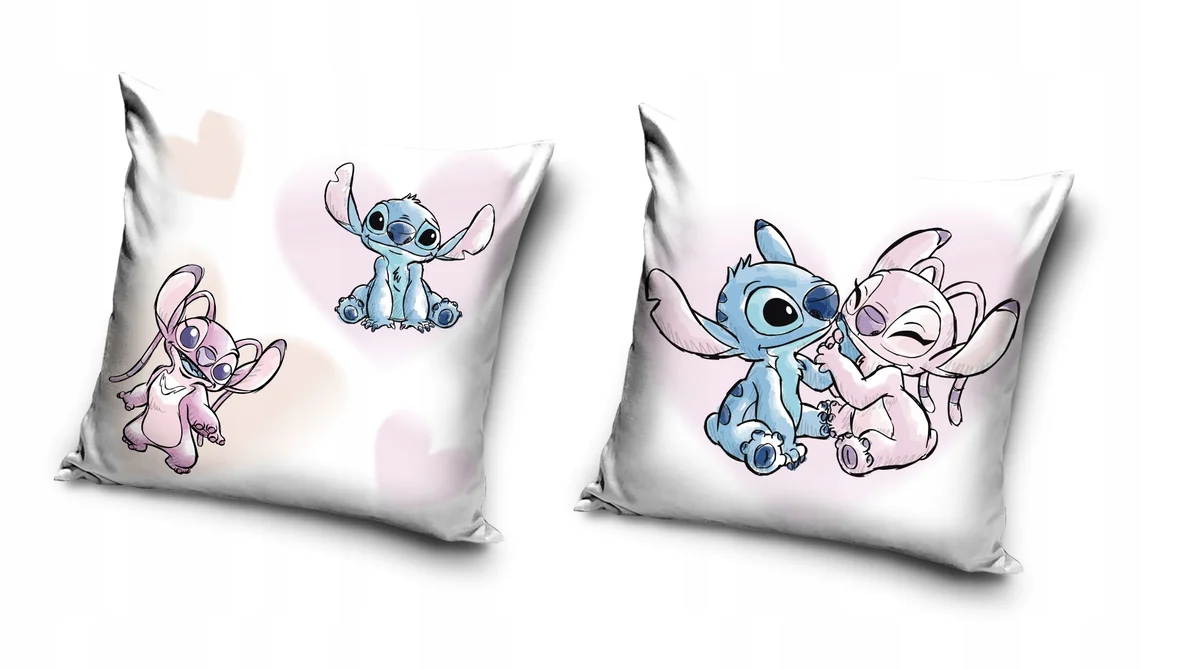 POSZEWKA NA PODUSZKĘ 40x40 LILO I STITCH ANGIE DEKORACYJNA WELWET PLUSZOWA