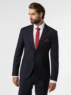 Garnitury - Finshley & Harding London Męska marynarka od garnituru modułowego Mężczyźni Slim Fit Wełna niebieski jednolity, 46 - miniaturka - grafika 1