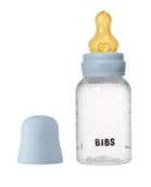 Butelki dla niemowląt - BIBS BUTELKA PLASTIC PP ze smoczkiem antykolkowym z kauczuku naturalnego, pojemność 150 ml, BABY BLUE - miniaturka - grafika 1