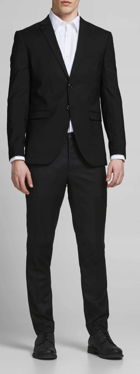 JACK&JONES MĘSKIE SPODNIE GARNITUROWE CZARNE DŁUGIE 48 16FA