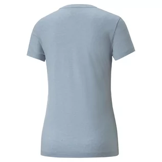 Koszulki sportowe damskie - Damska Koszulka PUMA ESS LOGO HEATHER TEE BLUE WASH 58687679 – Niebieski - grafika 1
