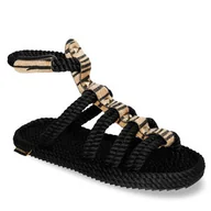 Sandały damskie - Sandały Bohonomad - Serengeti SRG.ZEB-20.WRS Black/Zebra - miniaturka - grafika 1
