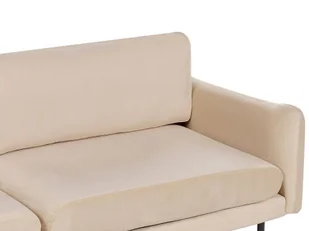 Sofa 3-osobowa welurowa beżowa VINTERBRO - Sofy i kanapy - miniaturka - grafika 7
