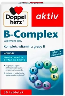 Doppelherz Aktiv B-Complex 30 tabletek - Witaminy i minerały - miniaturka - grafika 1