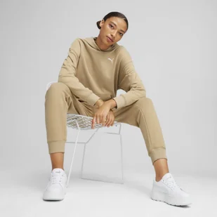 Damski dres komplet Puma Loungewear Suit TR - beżowy - PUMA - Dresy damskie - miniaturka - grafika 1