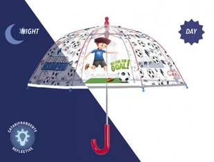 Parasolka dziecięca Perletti Piłka nożna Cool Kids trasparentny - Parasolki dla dzieci - miniaturka - grafika 1