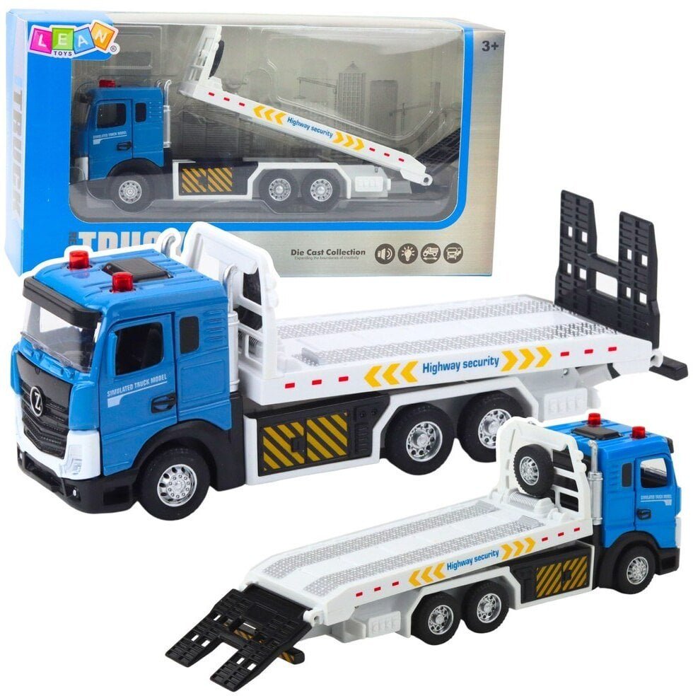 Ciężarówka Transportowa Laweta Ruchoma Platforma Światła Dźwięki