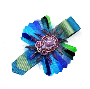Sutaszowa broszka DURBAN - Broszki - miniaturka - grafika 1