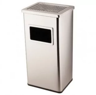 Koszo-popielnica prostokątna, srebrna EKAPLAST 421-28 - Kosze na śmieci - miniaturka - grafika 1