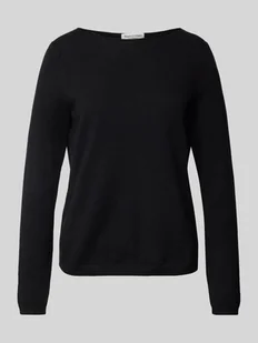 Sweter o kroju regular fit z dekoltem w łódkę - Swetry damskie - miniaturka - grafika 1