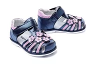 Buty dla dziewczynek - WOJTYŁKO 1S41021 granat, sandały dziecięce, rozmiary: 20-23 - Wojtyłko - miniaturka - grafika 1