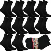 Skarpetki damskie - SKARPETY CZARNE DAMSKIE BAWEŁNIANE DŁUGIE SKARPETKI 39-42 X 10szt - miniaturka - grafika 1