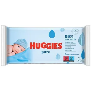 Huggies Huggies Chusteczki nawilżane Pure 56szt. - Chusteczki nawilżane - miniaturka - grafika 1