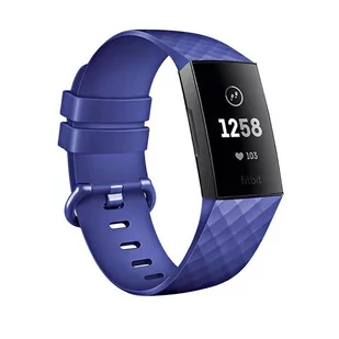 Opaska Pasek Bransoleta Smoothband Fitbit Charge 3 / 4 Granatowy - Akcesoria do smartwatchy - miniaturka - grafika 1