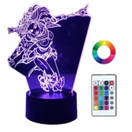 Lampy stojące - Lampka Nocna Lague Of Legends Jinx Lol 3D Led Imię - miniaturka - grafika 1