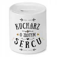 Skarbonki - Dla Kucharza Skarbonka na Urodziny na Prezent z Nadrukiem ze Zdjęciem + Opakowanie na prezent (wzór 02) - miniaturka - grafika 1