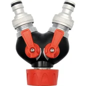 Inne akcesoria do nawadniania - YATO Zawór ogrodowy podwójny (YT-9941) - miniaturka - grafika 1