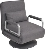 Fotele - Elior Ciemnoszary fotel rozkładany - Miliere - miniaturka - grafika 1