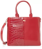 Torebki damskie - paino Damska torba z uszami z wytłoczeniem gadów Shopper, czerwony, jeden rozmiar - miniaturka - grafika 1