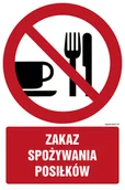 Tablice BHP - GC024 ZAKAZ SPOŻYWANIA POSIŁKÓW, TS - PŁYTA TD FOTOLUMINESCENCYJNA; (200X300MM) - miniaturka - grafika 1