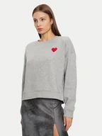 Bluzy damskie - Vero Moda Bluza Maly 10329164 Szary Oversize - miniaturka - grafika 1