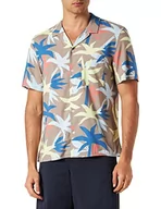 Koszule męskie - s.Oliver koszula męska z krótkim rękawem, Brown, M - miniaturka - grafika 1