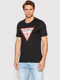 Koszulki męskie - GUESS T-Shirt M2YI71 I3Z11 Czarny Slim Fit - grafika 1