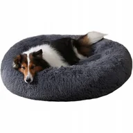Legowiska dla psów - XXL Legowisko Dla Psa Kota Pluszowe Okrągłe 100cm - miniaturka - grafika 1