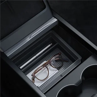 Spigen Tesla Sliding Console Organizer (Bottom), black - Tesla Model 3 (2024) - Akcesoria motoryzacyjne - miniaturka - grafika 1