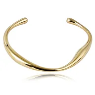 Bransoletki - Bransoletka na rękę stal chirurgiczna pozłacana 14k złotem, regulowana BST1539 - miniaturka - grafika 1