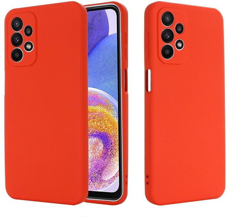 iLike Tylny pokrowiec Samsung Galaxy M23 5G M236B/A23 5G A235F Silicone ase Red