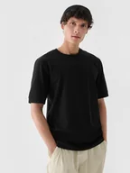 Koszulki męskie - Męski t-shirt basic Outhorn OTHWAW24TTSHM1759 - czarny - miniaturka - grafika 1