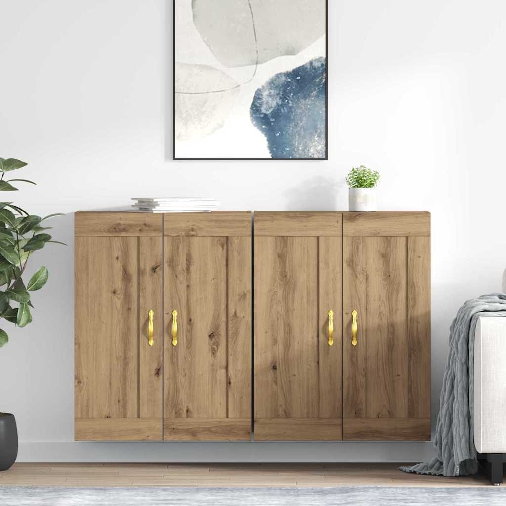 vidaXL vidaXL Szafka wisząca 2 pcs Dąb rzemieślniczy 69,5 x 34 x 90 cm
