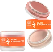 Bronzery i konturowanie twarzy - Faceboom Kremowy Róż i Rozświetlacz do Konturowania 01 Peach - miniaturka - grafika 1