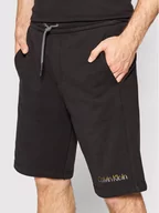 Spodnie sportowe męskie - Calvin Klein Szorty sportowe Multicolor Logo K10K108936 Czarny Regular Fit - miniaturka - grafika 1