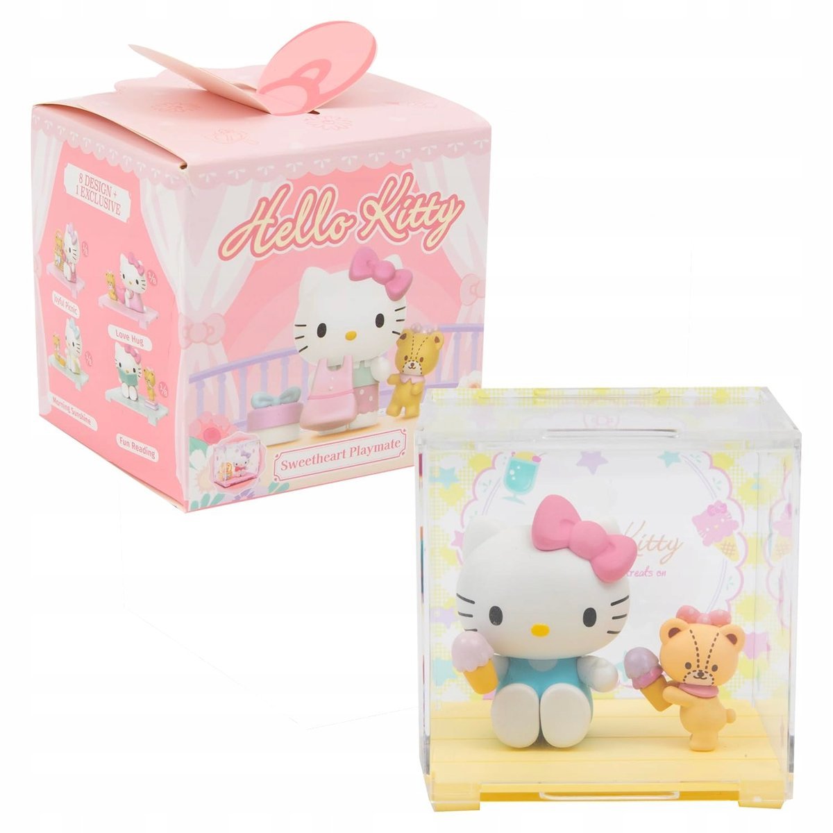 Hello Kitty, 1 figurka i akcesoria 4,5 cm w przezroczystym pudełku, seria