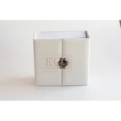 Scrapbooking - Album płócienny Eco-Scrapbooking - BAZYLISZEK - BIAŁY Z ZAPIĘCIEM 16x16 - miniaturka - grafika 1