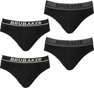 Majtki męskie - Majtki męskie Brubaker 4-pack - Wygodne spodnie męskie z elastycznym pasem - Elastyczna bielizna w jednolitym kolorze wykonana z bawełny i Lycry® - miniaturka - grafika 1