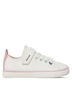 Buty dla dziewczynek - Geox Trampki J Gisli Girl J454NA 00010 C1000 S Biały - miniaturka - grafika 1