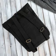 Plecaki - Plecak męski ze skóry wegańskiej PAOLO PERUZZI E-06-BL czarny - miniaturka - grafika 1