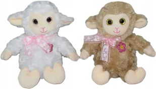 Maskotka Owieczka 2 kolory Owca z kwiatkiem Love - 20cm - Maskotki i pluszaki - miniaturka - grafika 1
