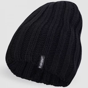 Czapka HI-TEC Zimowa Unisex Pleciona Czarna RUPERT BLACK - Czapki męskie - miniaturka - grafika 1