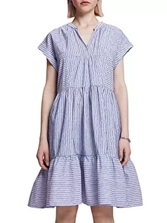 Sukienki - ESPRIT Sukienka w paski, 100% bawełna, jasnoniebieski, 42 - grafika 1