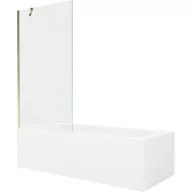 Wanny - Mexen Vega wanna prostokątna 170 x 70 cm z obudową i parawanem 1-skrzydłowym 90 cm, transparent, złoty - miniaturka - grafika 1