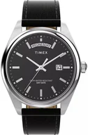 Zegarki męskie - Zegarek Timex TW2W57400 Legacy Eco Leather Strap Black 41mm - miniaturka - grafika 1