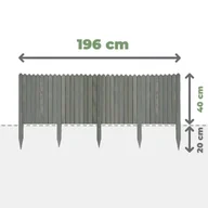Ogrodzenia - PŁOTEK DREWNIANY PALISADA OGRODOWA OBRZEŻE 40x200cm PRODUCENT ANTRACYT - miniaturka - grafika 1